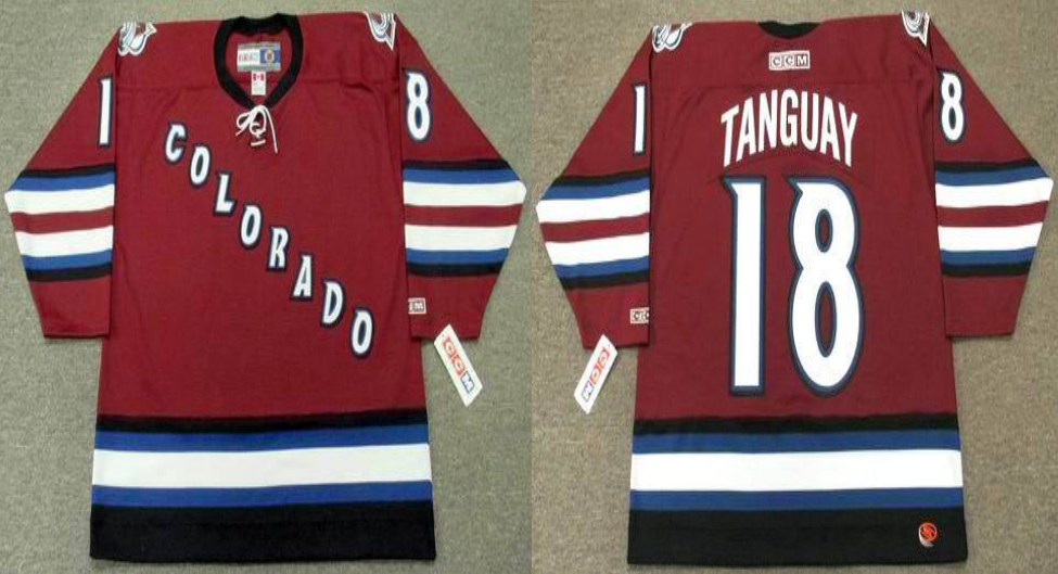 2019 Men Colorado Avalanche #18 Tanguay red CCM NHL jerseys->colorado avalanche->NHL Jersey